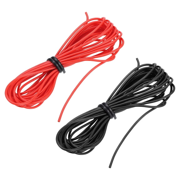 28 Gauge Silicone Wire 28AWG Stranded Wire Tinned Copper Wire High Temp Wire Black/Red 3.0m/10ft 2pcs