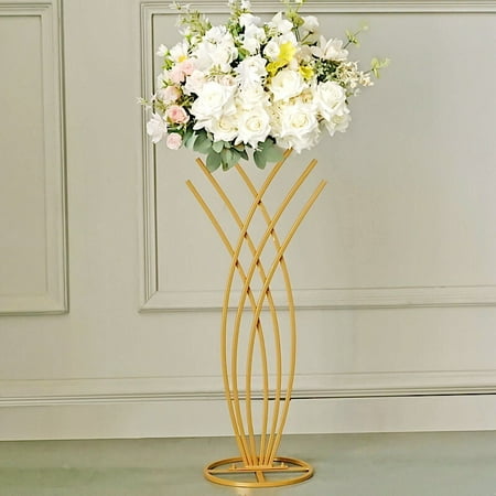 28" Gold Metal Flower DISPLAY STAND Mermaid Tail Design Centerpiece Party Events