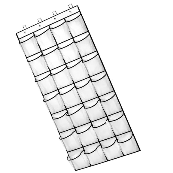 RENACLIPY Wall Mounted Door Hanging Storage Organizer Bag, White, Space-Saving Design for Home, Kitchen, Bathroom, 1 Set