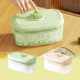 thumbnail image 1 of 28-Grid Press Ice Cube Tray with Lid and Shovel, Large Capacity Silicone Ice Mold, Easy Release, Stackable Ice Maker Box for Refrigerator, Green/Yellow, 1 of 8