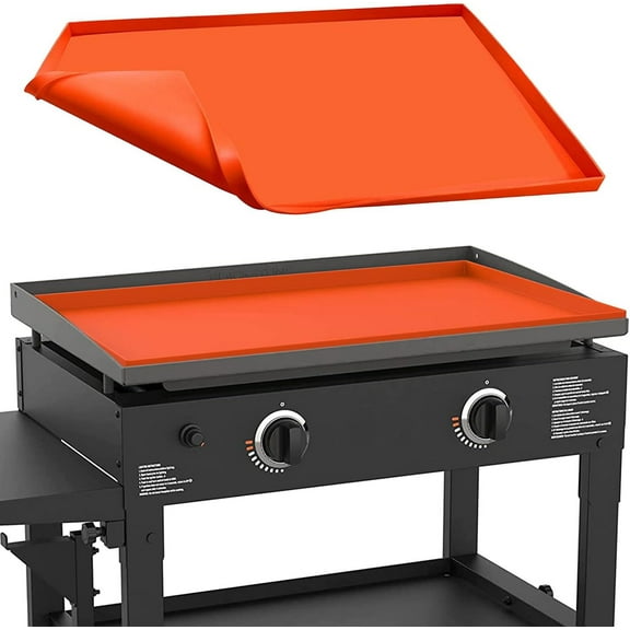 28" Griddle Mat Silicone for Blackstone, Magnetic Protective Cover Mats Blackstone Griddle Top Covers for Blackstone Protector Outdoor-Orange