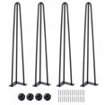 thumbnail image 1 of 28" Hairpin Table Legs Set of 4 Metal 3 Rods 1/2" Thick Heavy Duty DIY Desk Stan Household, 1 of 2