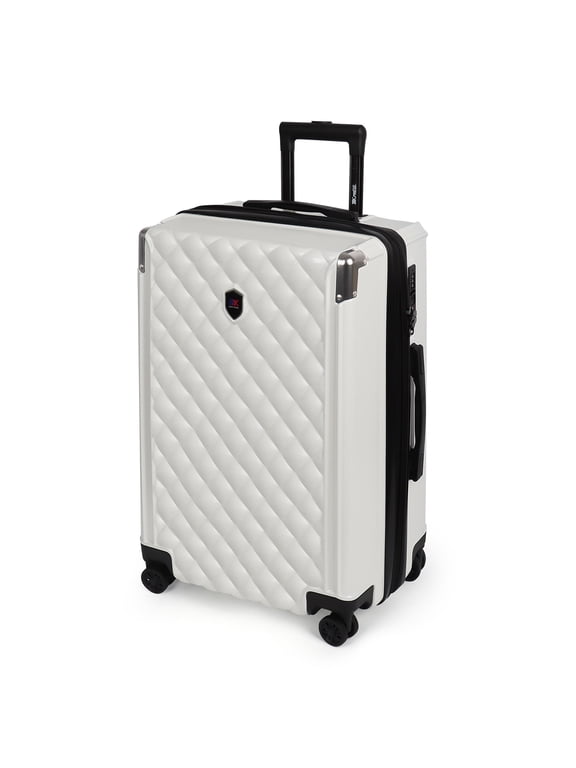 28" Hardside Large Checked Luggage, Lightweight Expandable Suitcase with Spinner Wheels and TSA Lock, Milk White - WD576