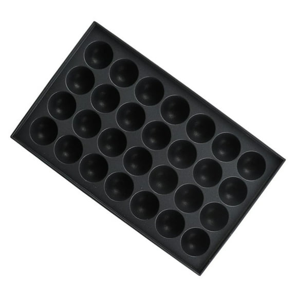 28-Hole Poffertjes Mold Quail Egg Baking Tray Frying Pan Nonstick Waffle Black