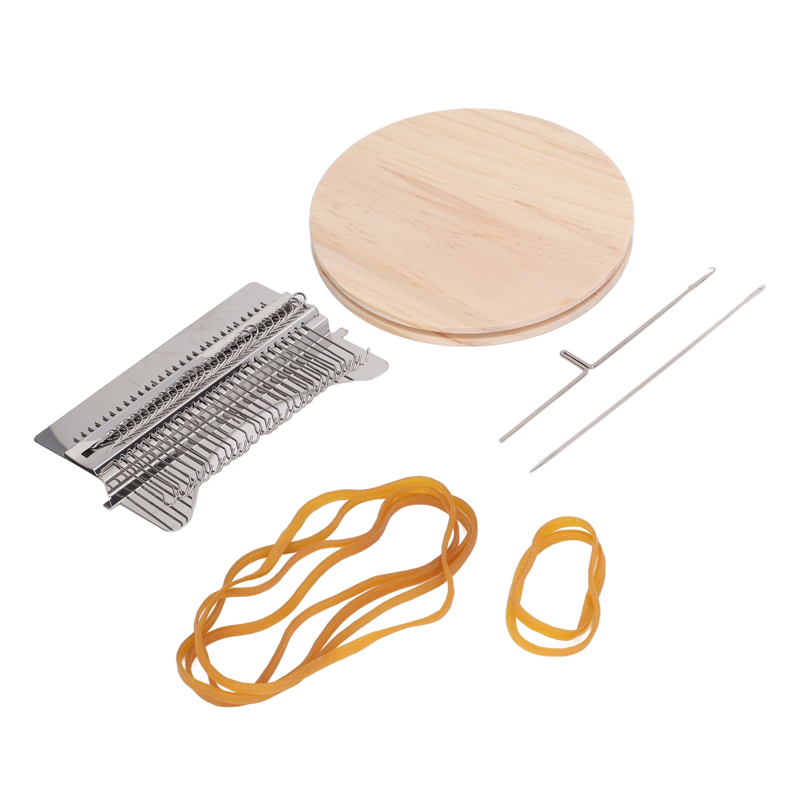 28 Hooks Darning Mini Loom Machine, Small Speedweve Weaving Loom Wooden Weaving Frame Loom, Hand Craft DIY Weaving Repair Tool for Jeans,Socks and Clothes