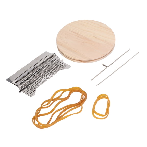 28 Hooks Darning Mini Loom Machine, Small Speedweve Weaving Loom Wooden Weaving Frame Loom, Hand Craft DIY Weaving Repair Tool for Jeans,Socks and Clothes