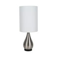 thumbnail image 1 of 28"Hx14" Diameter, Metal Teardrop Table Lamp, Silver, Modern Table Lamp for Room and Office, Brushed Nickel Finish, 1 of 6