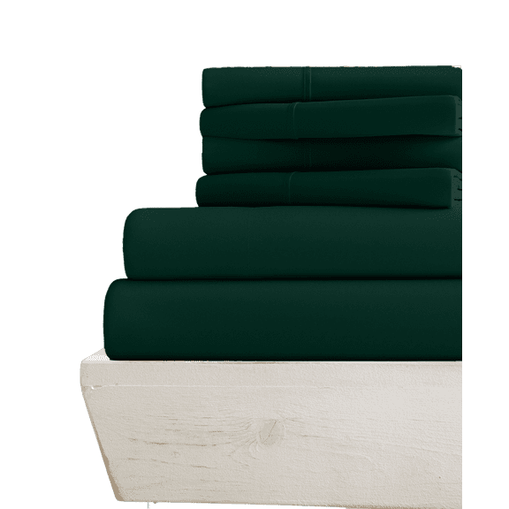 28-INCH EXTRA DEEP POCKETS - 6 PC Short King Sheet Set - (Extra Pillowcases, Fitted & Flat) 400-Thread-Count 100% Egyptian Cotton, Soft Breathable 400TC Cotton- Teal Blue