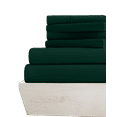 thumbnail image 1 of 28-INCH EXTRA DEEP POCKETS - 6 PC Short Queen Sheet Set - (Extra Pillowcases, Fitted & Flat) 700-Thread-Count 100% Egyptian Cotton, Sateen Weave - Long Staple 700TC Cotton- Teal Blue, 1 of 7