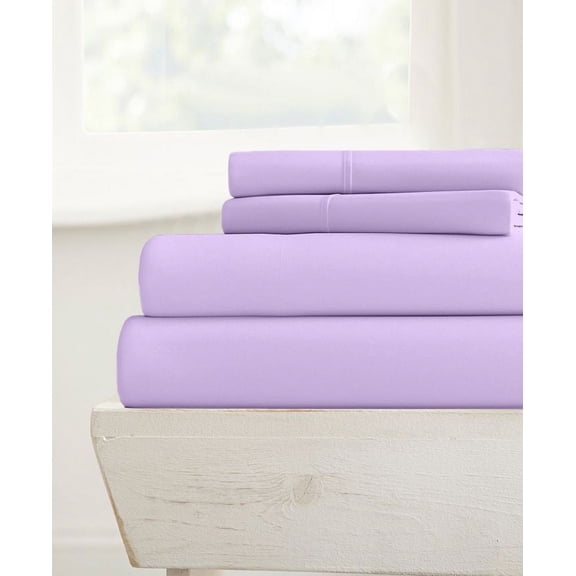 28-INCH EXTRA DEEP POCKETS - 700-TC Alaskan King Size 4PC Sheet Set - Premium 700-Thread-Count 100% Egyptian Cotton - Lilac