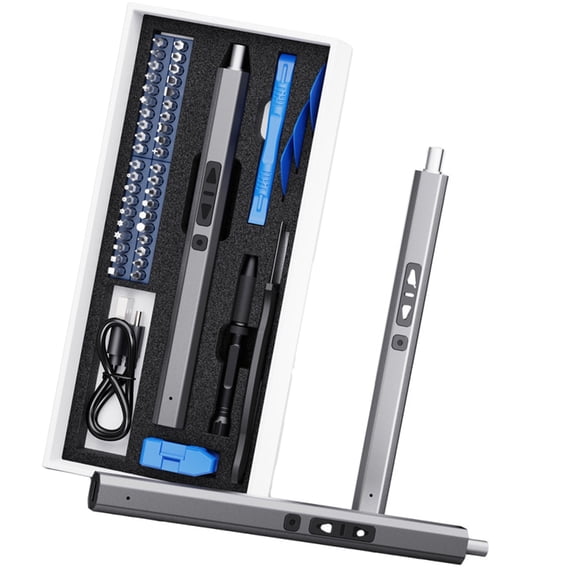 28 In 1 Rechargeable Electric Screwdriver USB Charging Portable Tool With LED Light For Home Projects
