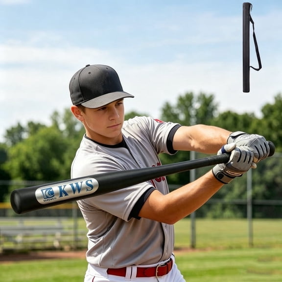28-Inch 2.2 lbs Youth Overload Training Baseball Bat with Bat Bag, Heavy-Duty Carbon Steel Bat for Hitting Power & Bat Speed, Anti-Rust Baking Paint, Pro-Grip Non-Slip Wrap, Black
