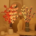 28 Inch 20 LED Artificial Flower Branch Lights Battery Powered Flexible