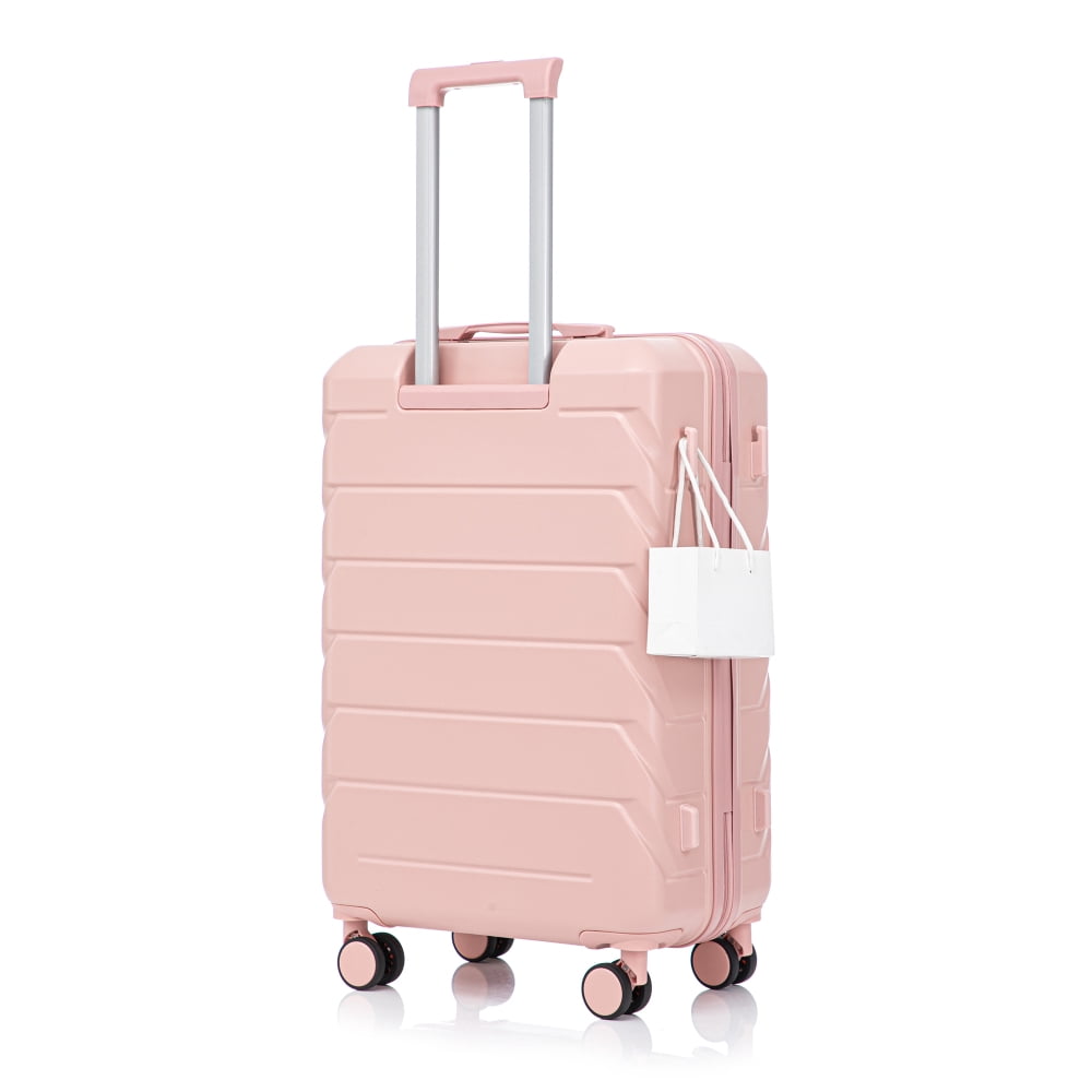28 Inch ABS Hard Shell Large Travel Checked Luggage - Scratch Resistant Surface Four Multi-Directional Wheels,  With Combination Lock and Side Hooks .(Silver)