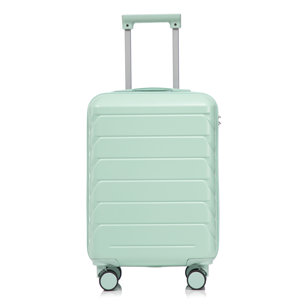 28 Inch ABS Hard Shell Large Travel Checked Luggage - Scratch Resistant Surface Four Multi-Directional Wheels,  With Combination Lock and Side Hooks .(Silver)