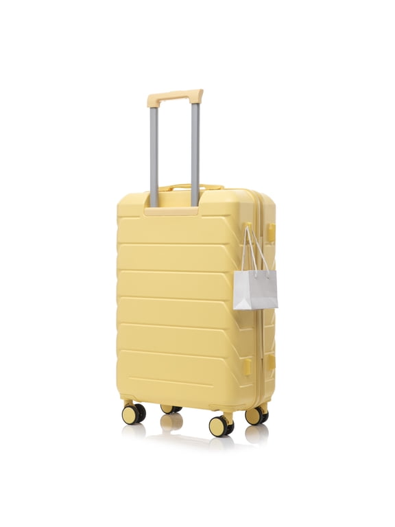 28 Inch ABS Hard Shell Large Travel Checked Luggage - Scratch Resistant Surface Four Multi-Directional Wheels, With Combination Lock and Side Hooks