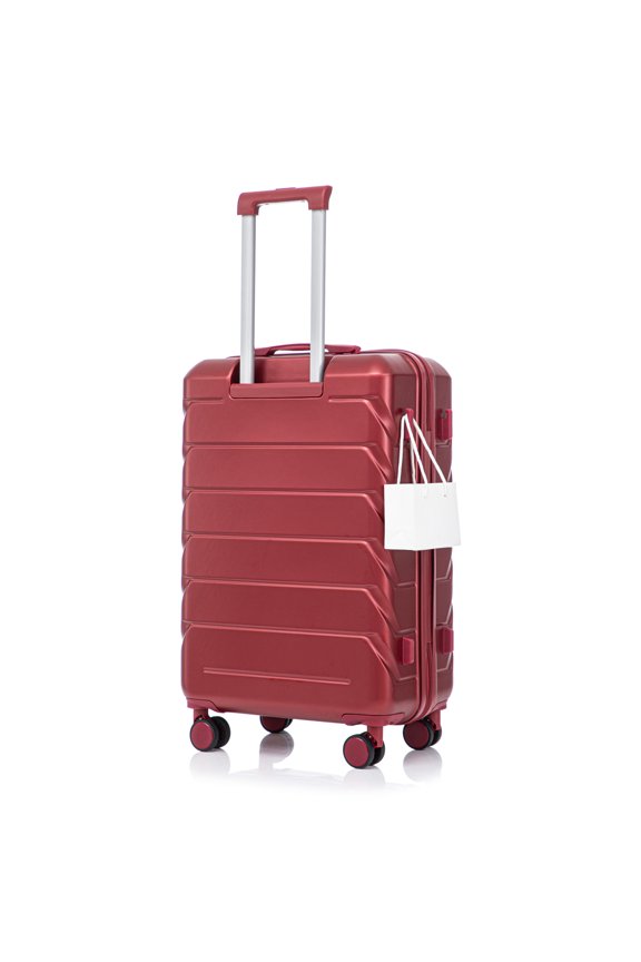 28 Inch ABS Hard Shell Large Travel Checked Luggage - Scratch Resistant Surface Four Multi-Directional Wheels, With Combination Lock and Side Hooks