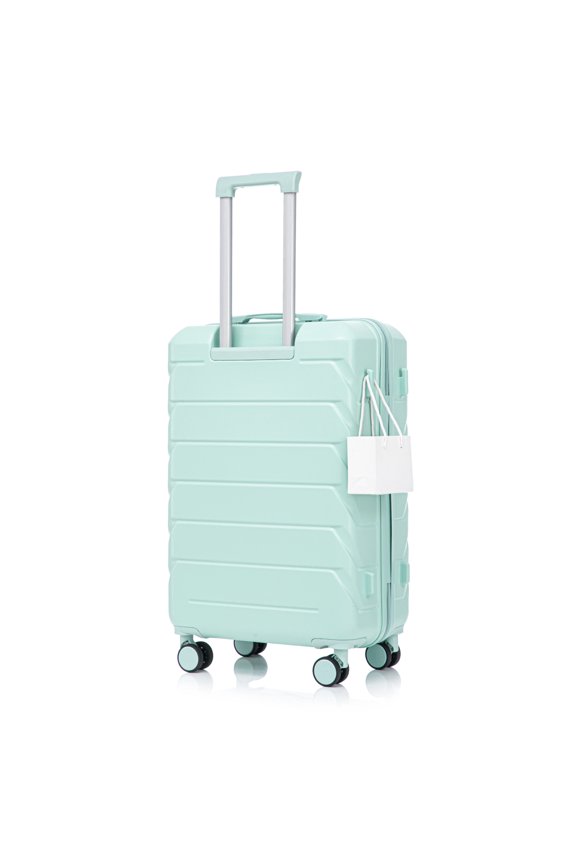 28 Inch ABS Hard Shell Large Travel Checked Luggage - Scratch Resistant Surface Four Multi-Directional Wheels, With Combination Lock and Side Hooks
