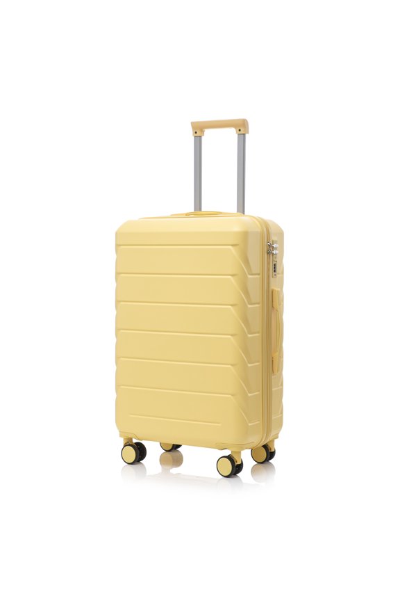 28 Inch ABS Hard Shell Large Travel Checked Luggage (Yellow)