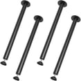 thumbnail image 1 of 28 Inch Adjustable Desk Legs Set of 4, Heavy Duty Reinforced Steel Office Table Legs with 1200 lbs Load Capacity, Quick Installation with Adjustable Rubber Foot Cups, Matte Black Finish, 1 of 7