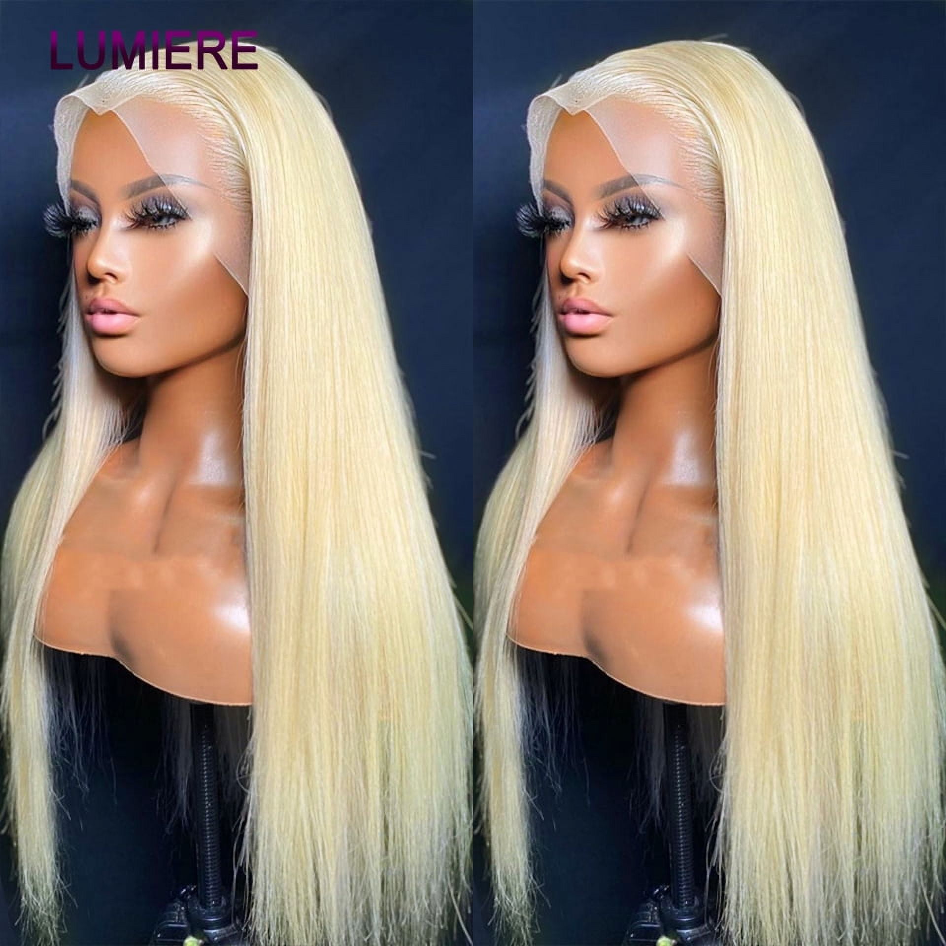 28” Lace Frontal Wig 28 Inch Straight 180 Density HD Lace Front Wig for Black  main image 4