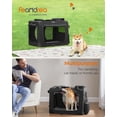 thumbnail image 1 of 28-Inch Collapsible Dog Crate, Portable Pet Carrier with 3 Doors & Safety Zippers, Water-Resistant Soft Kennel for Medium Dogs, Black, 1 of 7