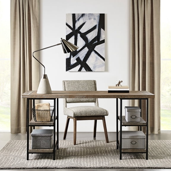 28-Inch Deep Desk - Shelving for Storage Needs - Home Studio - Creative Workspace