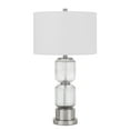 thumbnail image 1 of 28 Inch Fluted Glass Base Table Lamp, Dimmer, Clear- Saltoro Sherpi, 1 of 5