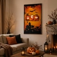 thumbnail image 1 of 28 Inch Halloween Poster with Spooky Witch Pumpkin Prints, Halloween Wall Decor for Indoor Holiday Parties, Halloween Hanging Banner, 1 of 6