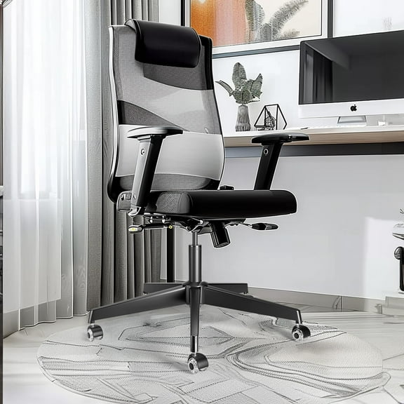 28 Inch Office Chair Base, Heavy Duty 2400 Lbs, Reinforced Metal Desk Chair Replacement, Universal Gas Cylinder Hole Caster Socket, Matte Black