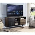 thumbnail image 1 of 28 - Inch High TV Stand in Rustic Oak and Black for Movie - Watching at Home, 1 of 3