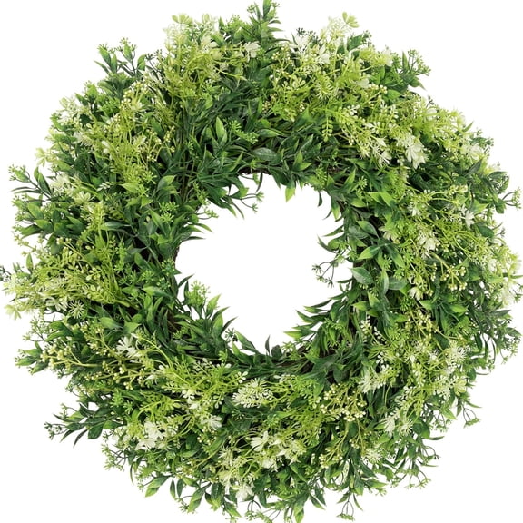 28 Inch Large Eucalyptus Wreaths for Front Door Artificial Green Leaves Greenery Indoor Outdoor Wreath Home Decor Porch Window Wall Farmhouse Door Decorations Spring Summer Fall All Seasons