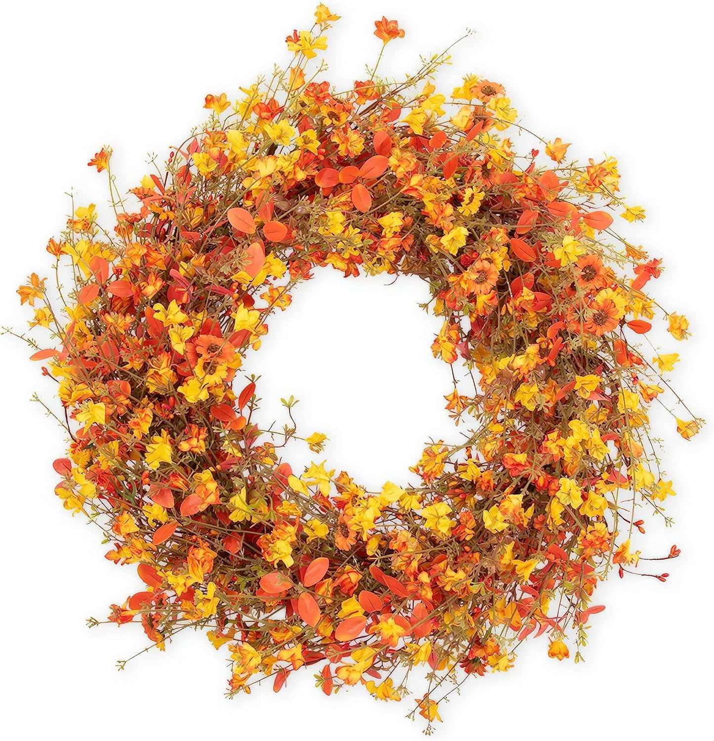 28 Inch Large Fall Wreaths for Front Door Artificial Orange Large ...