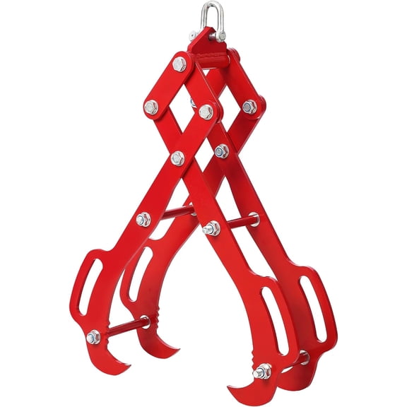 28 Inch Log Lifting Tongs with Handles, Heavy Duty Steel Serrated Claw Hook, Swivel Skidding Grapple 2200 Lb Capacity, Firewood Dragging Tool for Tractors, ATV, Trucks, Timber Logging