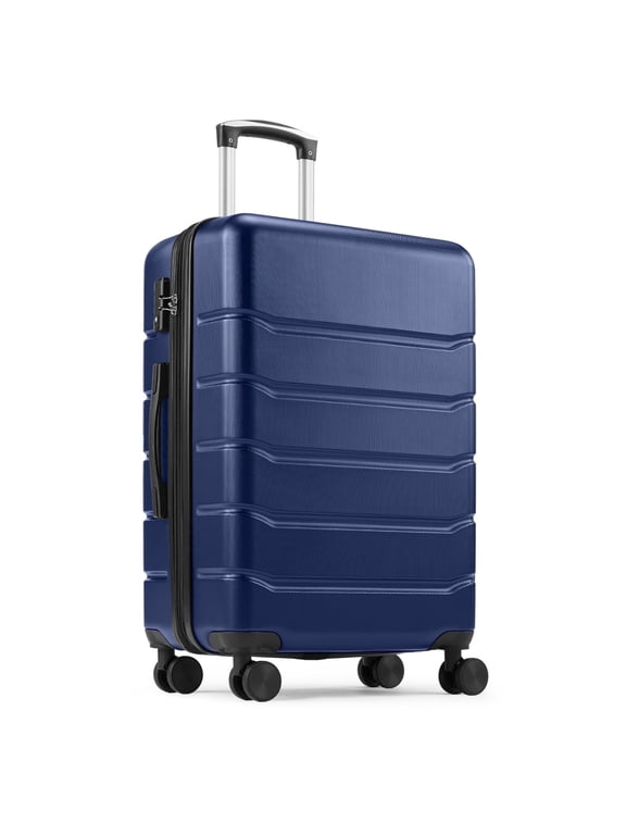 28 Inch Luggage with TSA Lock, Hard Shell Suitcase with Spinner Wheels, Expandable Luggage, Blue