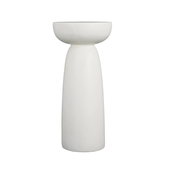 28 Inch Magnesium Oxide Plant Stand for Indoor Outdoor Display, White, 13x13x28 Inches, Handmade MGO Pedestal