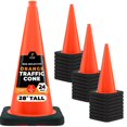 thumbnail image 1 of 28 Inch Orange Traffic Cones Heavy Duty 10lb, 24-Pack - Multipurpose PVC Plastic Safety Cone for Parking, Soccer, Caution, Kids and Construction - by Xpose Safety, 1 of 7