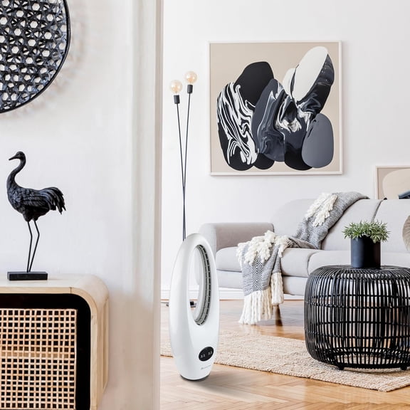 28-Inch Oscillating Bladeless Tower Fan with Remote Control, 3 Speeds, 70 Oscillation, Portable Tower Fan with 9-Hour Timer & LED Display Ideal for Home, Bedroom, Dorm, or Office