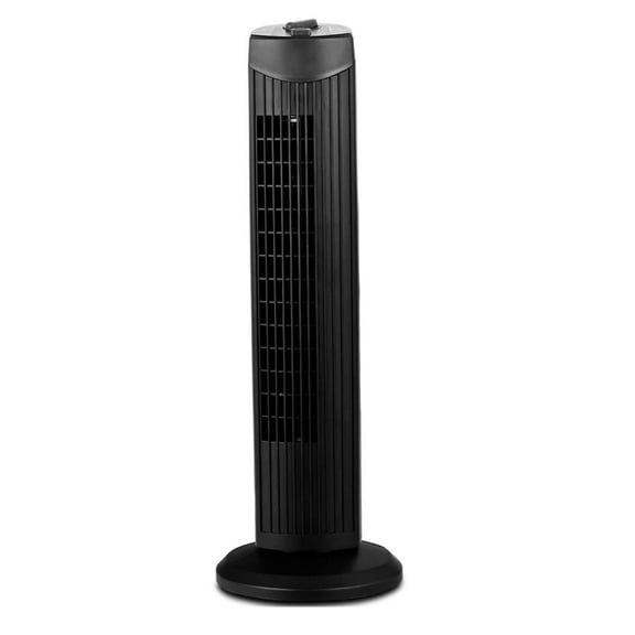 Tower Fan with Oscillation, 28 Inch Bladeless Quiet Cooling Fan, 3 Speed Settings, Energy Efficient for Whole Room, Fits Bedroom Living Room Corner, Black