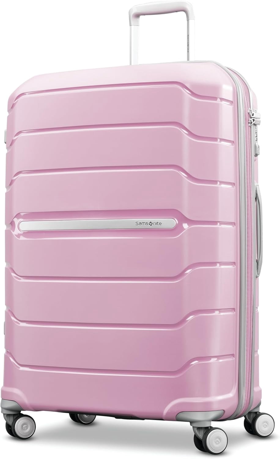 Pink Spinner 28-Inch Pink Rose Freeform Hardside Expandable Double Spinner Wheels ...