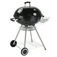 thumbnail image 1 of 28 Inch Portable Charcoal Grill with Wheels,Storage Holder, Porcelain-Enameled Lid,Ash Catcher,Thermometer, Round Barbecue Stove for Outdoor Party Camping Picnic, Black, 1 of 7