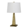 thumbnail image 1 of 28 Inch Resin Pyramid Table Lamp with Dimmer, White and Gold- Saltoro Sherpi, 1 of 5