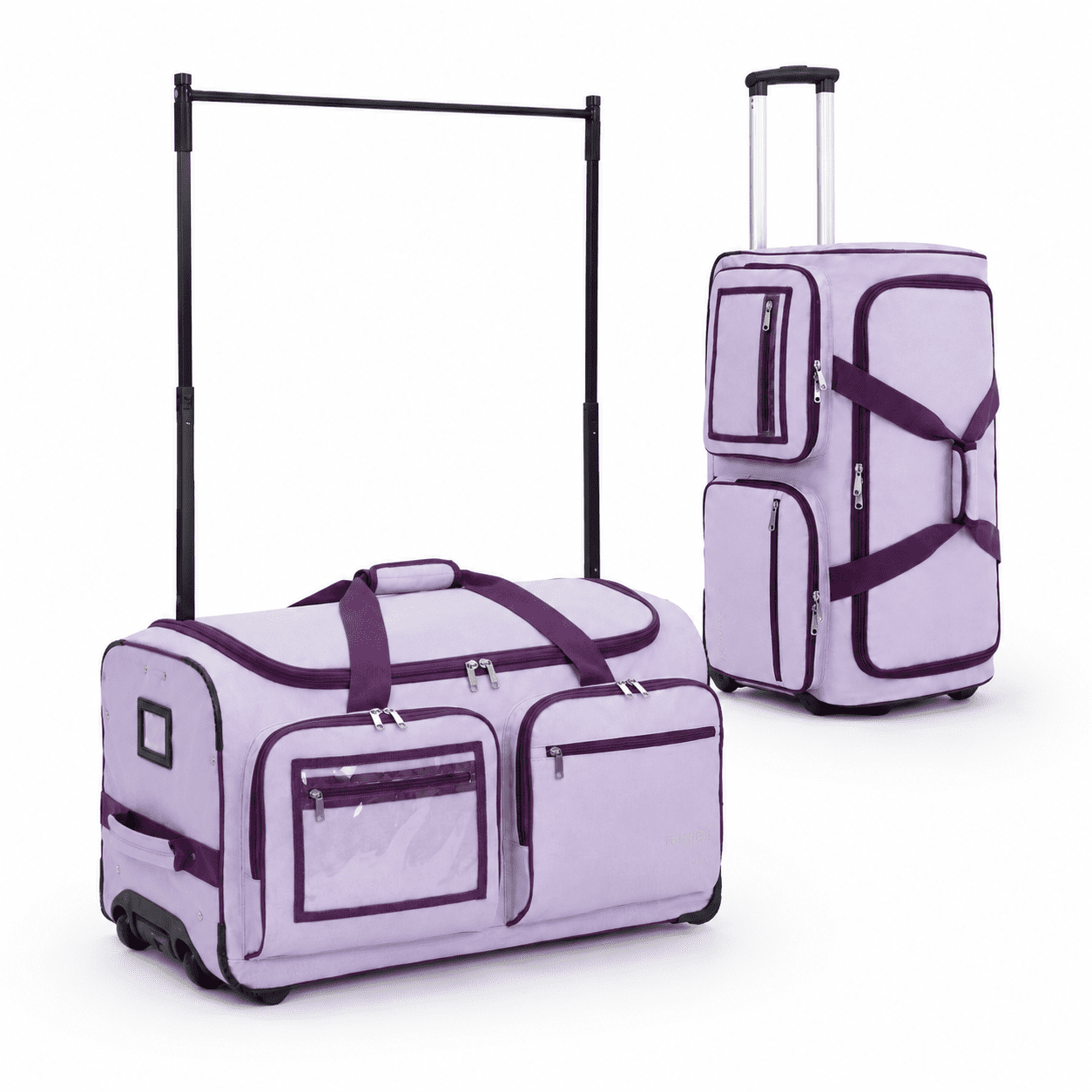 28 Inch Rolling Garment Bag with Rack, Vibrant Purple, for Dance ...