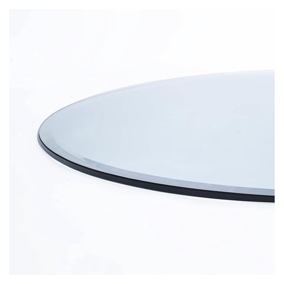 28" Inch Round 1/2" Thick Clear Glass Table Top with Beveled Edge and Tempered Glass, Replacement Glass Table Top, Great for Dining Tables, end Tables, and Outdoor Patio Table Tops or Table