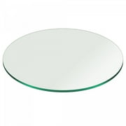 28 Inch Round Glass Table Top 3/8 Inch Thick Clear Tempered Glass With Pencil Edge Polished