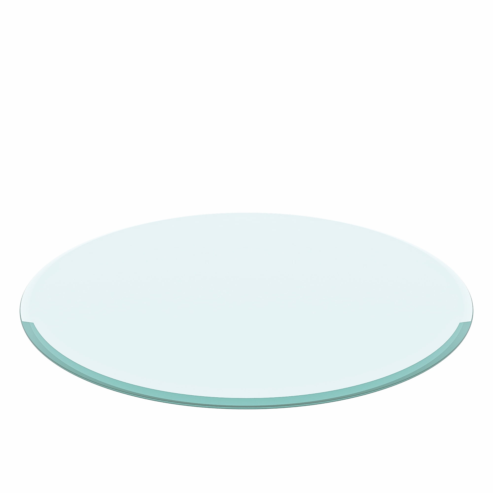 28 Inch Round Tempered Glass Table Top, 2/5" Thick Clear Transparent Glass Sheet with Beveled Polished Edge, Replacement Glass Top for Coffee Table, Dining Table & Patio Table