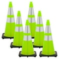 thumbnail image 1 of 28 Inch Safety Green Reflective Traffic Cones (6 Pk), 1 of 9