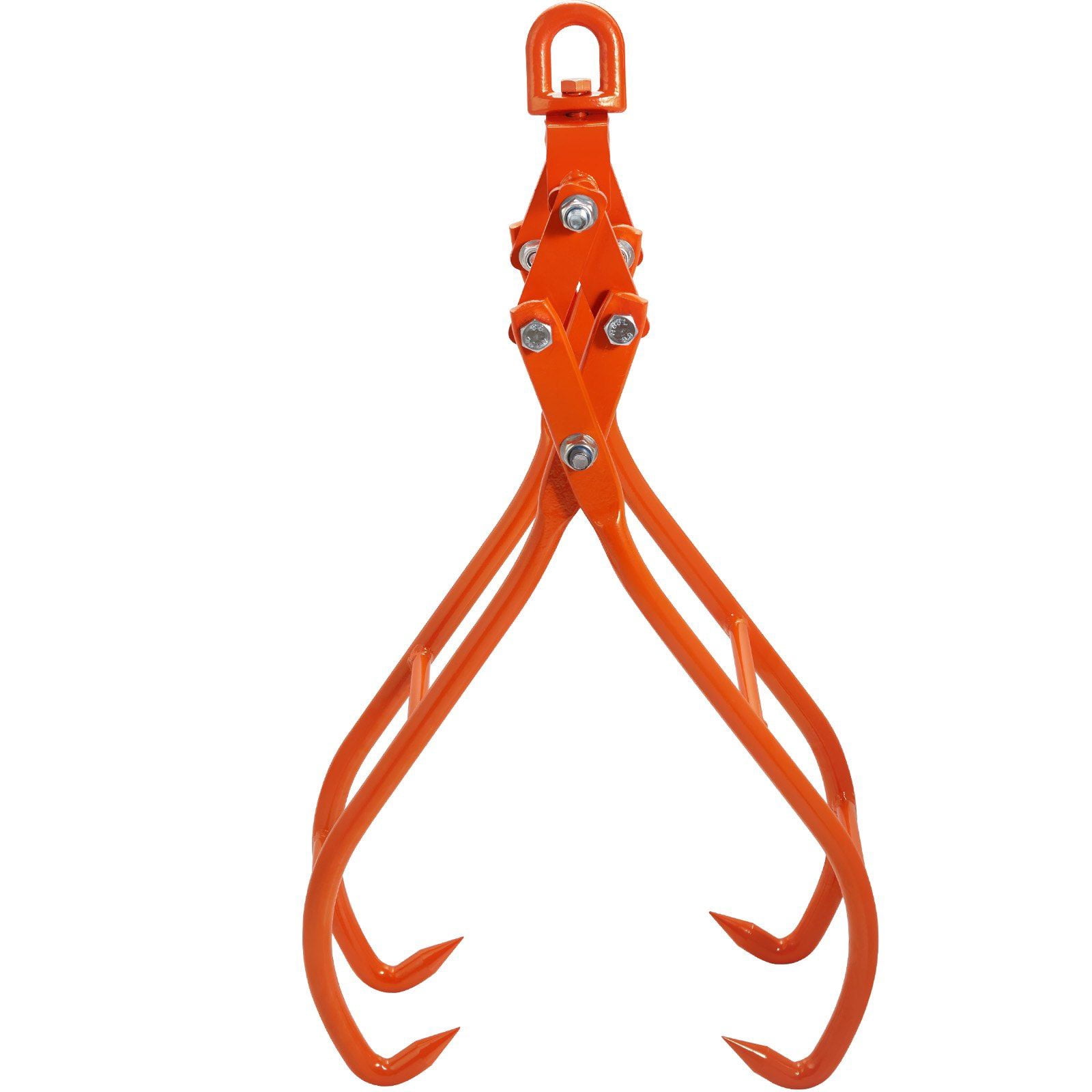 28-Inch Steel Log Grapple with Swivel Action - Eagle Claw Design, 2205 lbs Capacity for Forestry Equipment