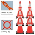 thumbnail image 1 of 28 Inch Traffic Orange Reflective Traffic Cone and Chain Kit (6 Pk), 1 of 9