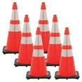 thumbnail image 1 of 28 Inch Traffic Orange Reflective Traffic Cones (6 Pk), 1 of 9